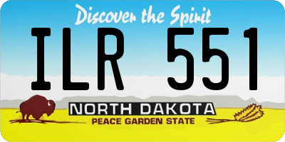 ND license plate ILR551