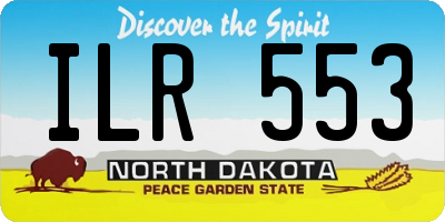 ND license plate ILR553