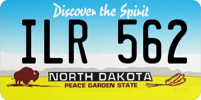 ND license plate ILR562