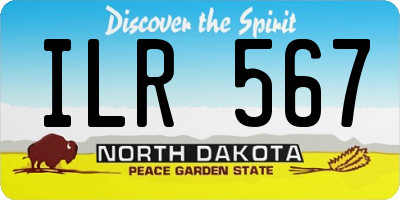 ND license plate ILR567