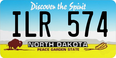 ND license plate ILR574