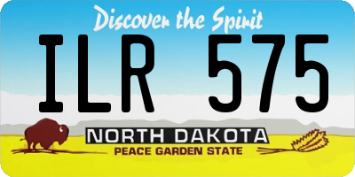 ND license plate ILR575