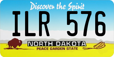 ND license plate ILR576