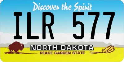 ND license plate ILR577