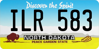 ND license plate ILR583
