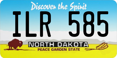 ND license plate ILR585