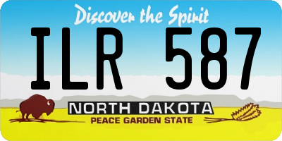 ND license plate ILR587