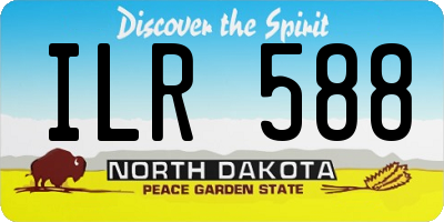 ND license plate ILR588