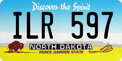 ND license plate ILR597