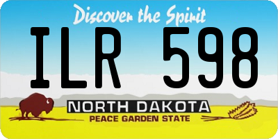 ND license plate ILR598