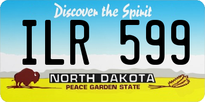 ND license plate ILR599