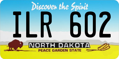 ND license plate ILR602
