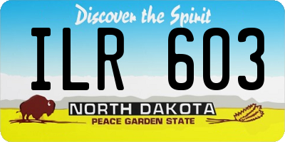 ND license plate ILR603