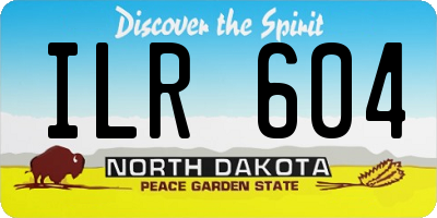 ND license plate ILR604