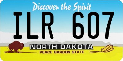 ND license plate ILR607