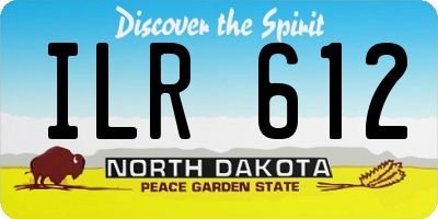 ND license plate ILR612
