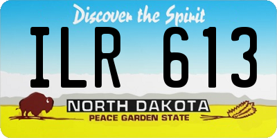 ND license plate ILR613