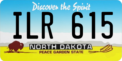 ND license plate ILR615