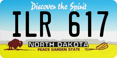 ND license plate ILR617