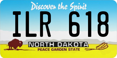 ND license plate ILR618
