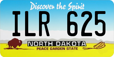 ND license plate ILR625