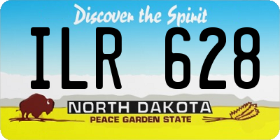 ND license plate ILR628