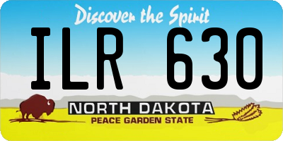 ND license plate ILR630