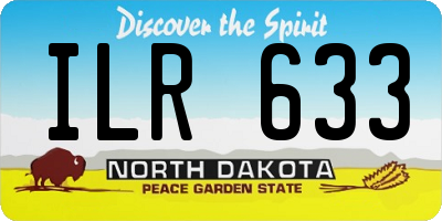 ND license plate ILR633