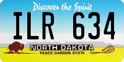 ND license plate ILR634
