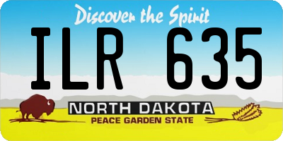 ND license plate ILR635