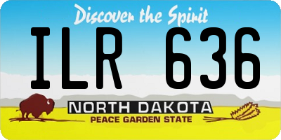 ND license plate ILR636
