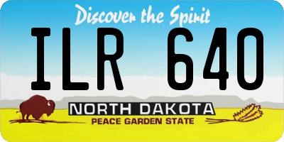 ND license plate ILR640