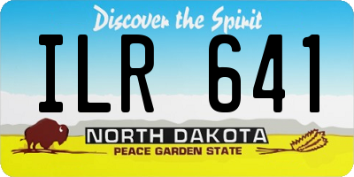 ND license plate ILR641