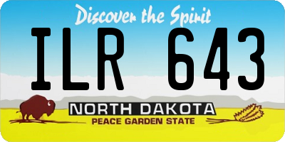 ND license plate ILR643
