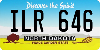 ND license plate ILR646