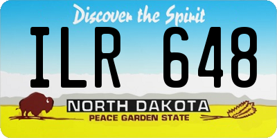 ND license plate ILR648