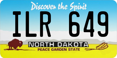ND license plate ILR649