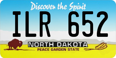 ND license plate ILR652