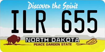 ND license plate ILR655