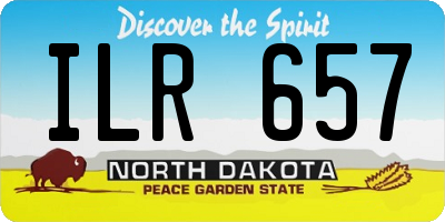 ND license plate ILR657