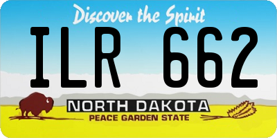 ND license plate ILR662