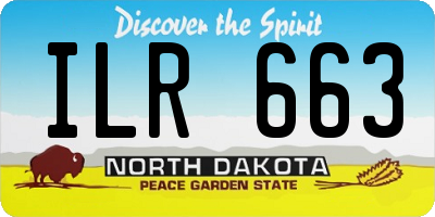ND license plate ILR663