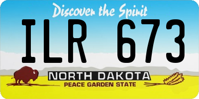 ND license plate ILR673