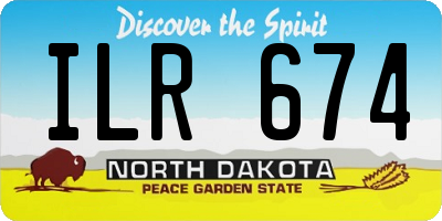 ND license plate ILR674