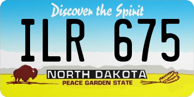 ND license plate ILR675