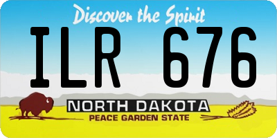 ND license plate ILR676