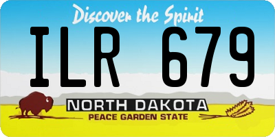 ND license plate ILR679