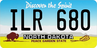 ND license plate ILR680