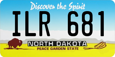ND license plate ILR681