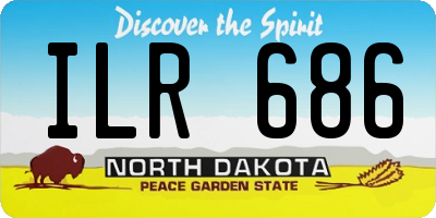 ND license plate ILR686